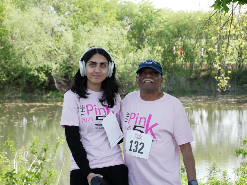 Foundation Board Member Apparao (Rao) Devata Stops for a Photo along the Race Corse 